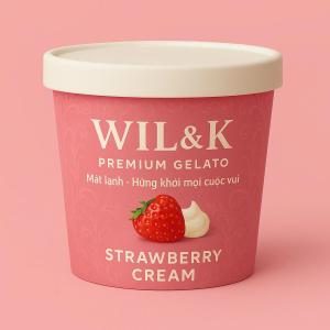 Kem Gelato Hương Dâu